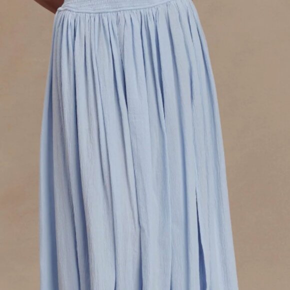 Cotton Maxi Dress - Powder Blue - Picture 1 of 2